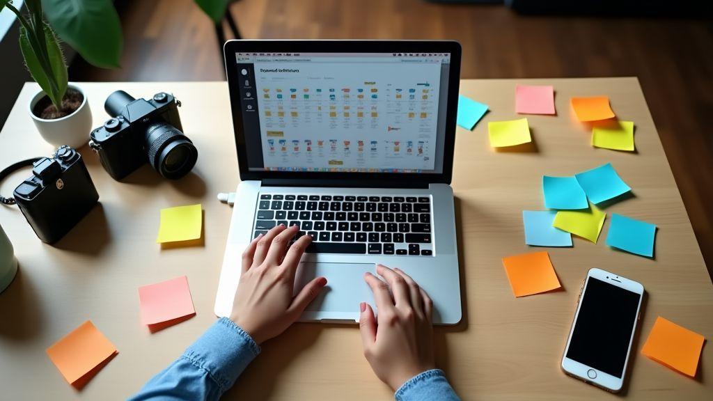 Implemente o plano com calendário editorial, produção e análise de resultados